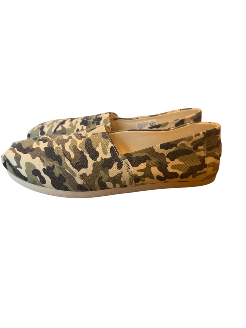 TOMS Camo CloudBound Slip On Flats Women 8.5 Camouflage Casual Shoes